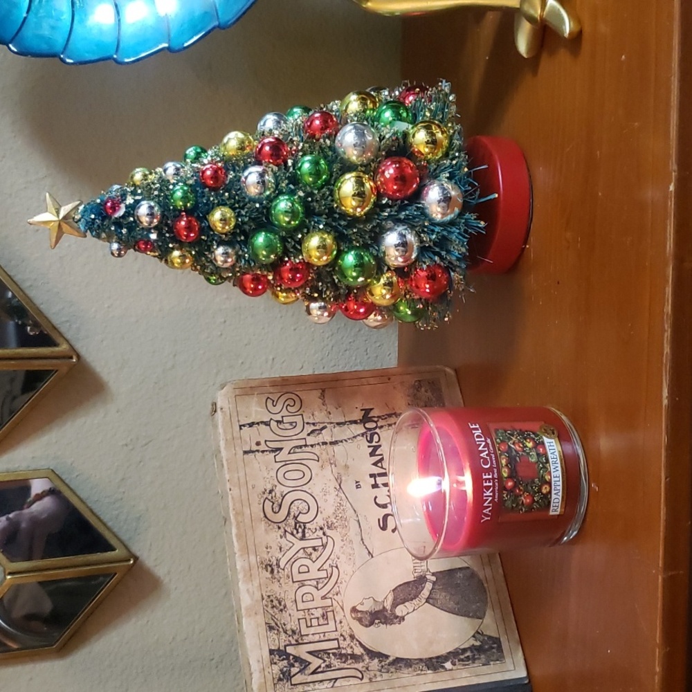 SOLD* Christopher Radko Shiny Brite Bottlebrush Christmas Tree - Picture 3 of 8